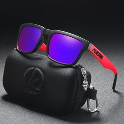 KDEAM Polarized Square Sunglasses with Mirrored Lenses - Stylish Unisex Beach Shades (Only Sunglasses)
