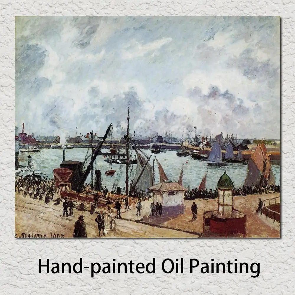 

French Impressionist Paintings Outer Harbour of Le Havre by Camille Pissarro High Quality Hand Painted