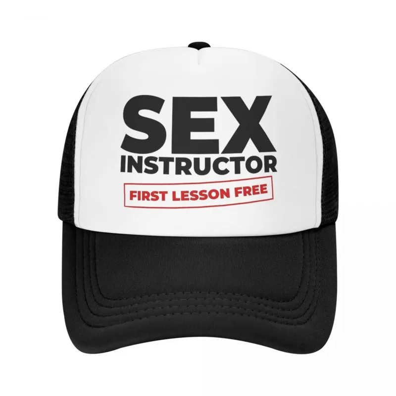 

Y2K Sex Instructor Funny Saying Mesh Baseball Cap Unisex Fashion Trucker Hat Breathable Snapback Caps Sun Hats Summer