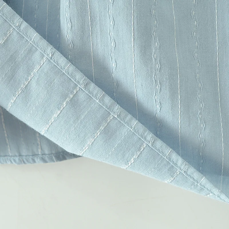 Plus Size Women's Shirt Autumn New Loose Sweet Ruffle Peter Pan Collar Long Sleeve Jacquard Cotton Blouse 899