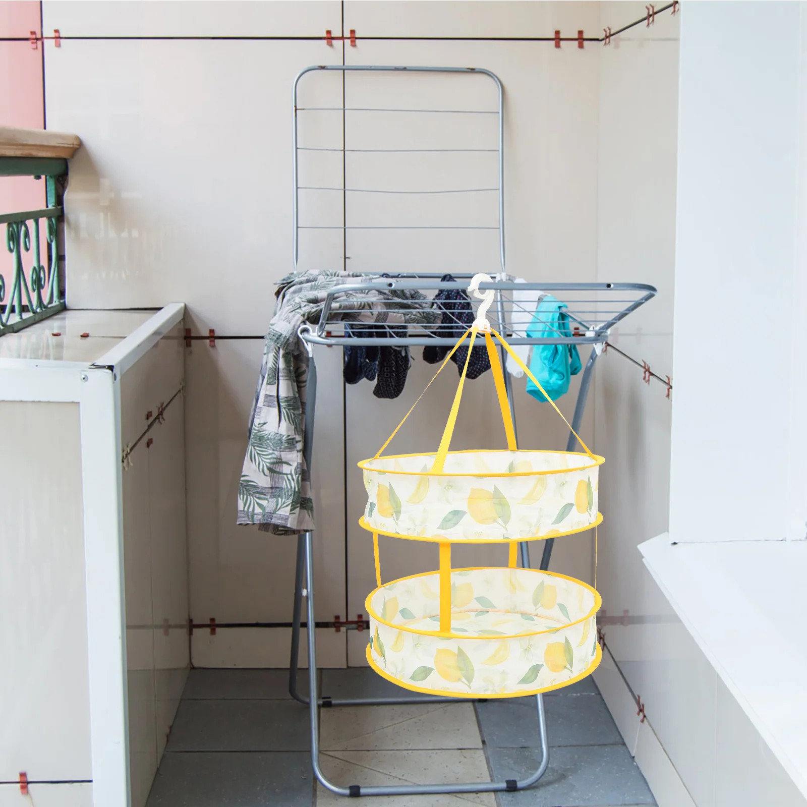 

Clothes Drying Rack Mesh Hanging Basket Dryer Reusable Sweater Flat Breathable