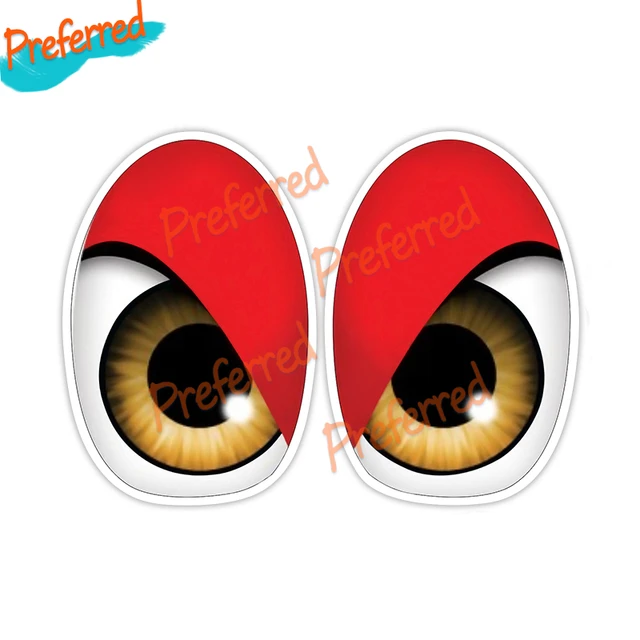 2 x 10cm Cartoon Eye Eyeball Vinyl Decal Stickers Zombie Skate