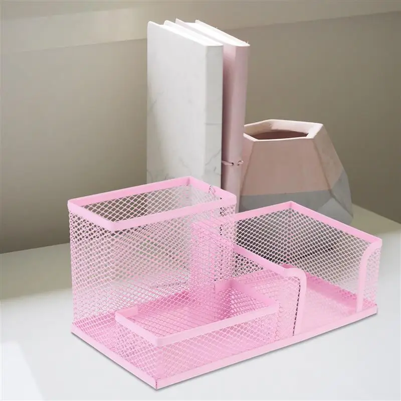 ITODA Mesh Pencil Holder Creative Desk Organizer Black Wire Mesh Pen Container Pen Pot Stationery Storage Case Multi-Functional Storage Box Table Tidy - View #11