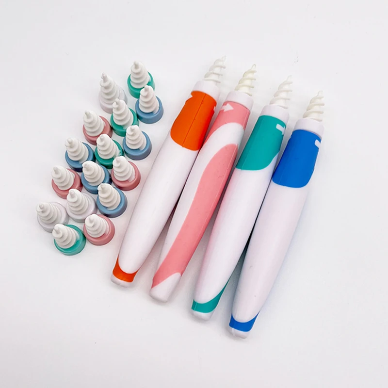 Ear Wax Cleaner Ear Wax Remover Tool With Soft Silicone 16 Replacement Tips To Grab And Extract Earwax
