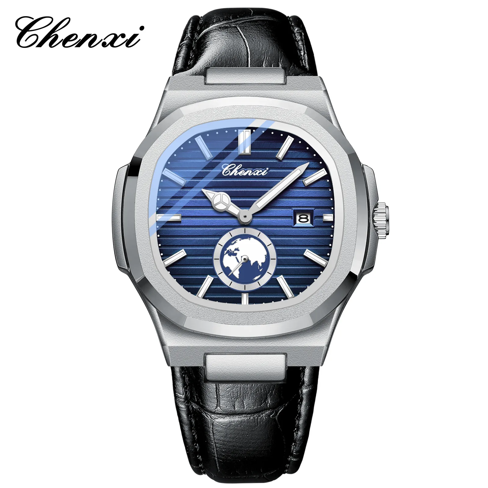 CHNEXI Watch Fashion Trend Men's Watch Calendar Window Glow-in-the-dark Waterproof Leather Watch