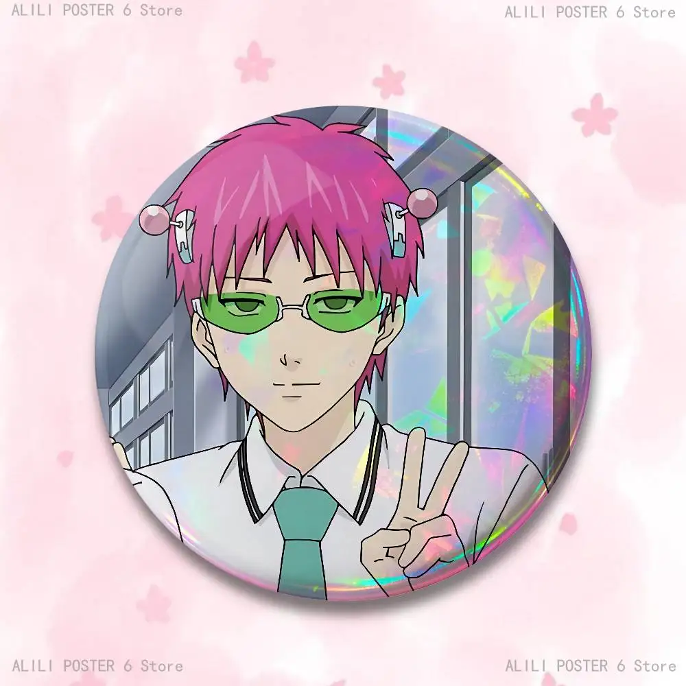 Saiki K Inspired Cosplay Pin Badge Collection - Round Brooch Souvenir