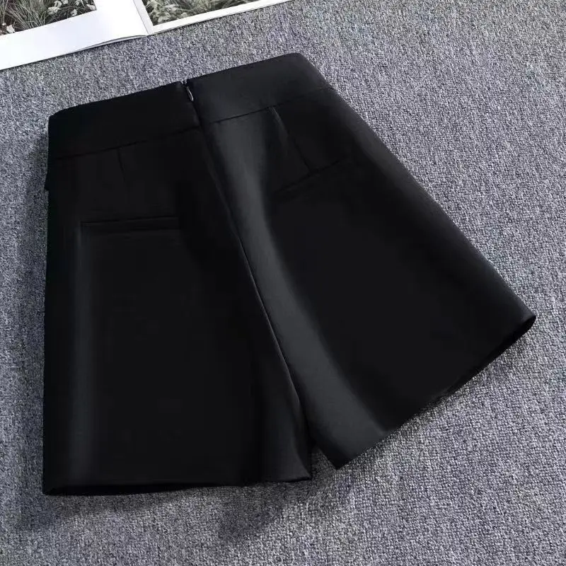 Women Fashion Bow High Waist Chic Elegant Suit Short Pants 2023 Summer Office Lady Solid Pleated A-line Shorts Pantalones Cortos