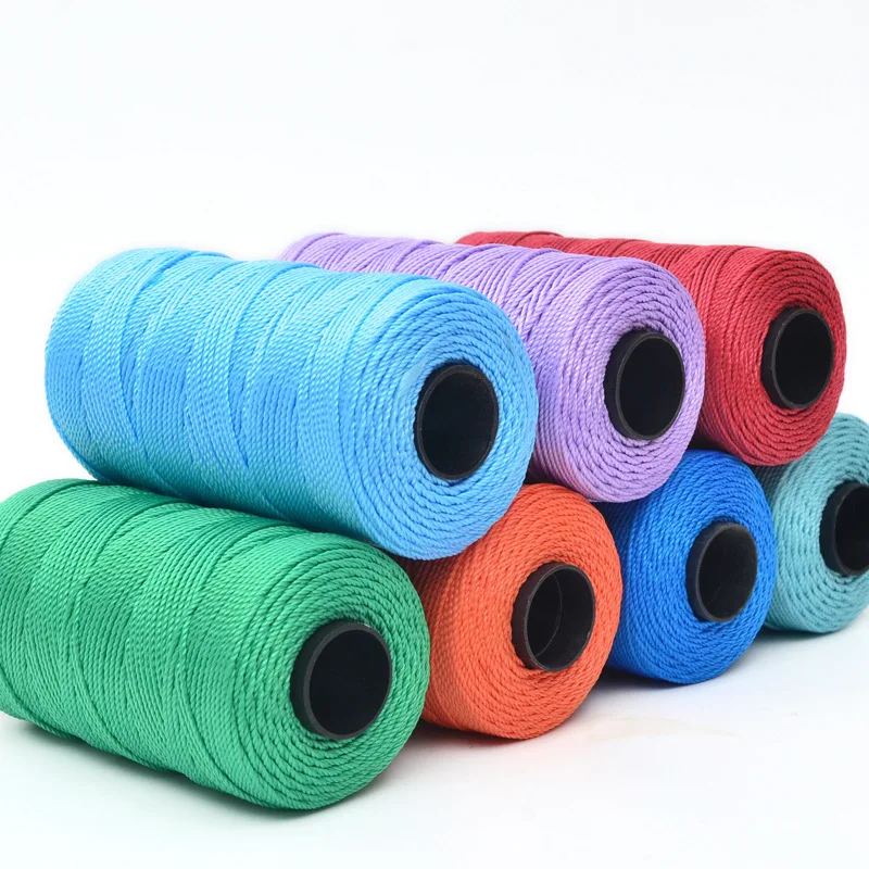 100g/Lot 1.5mm Cord Thin Ice Cotton Summer Art Yarn Cord Polyester Crochet Thread Yarn Handmade DIY Craft Hat Shoes