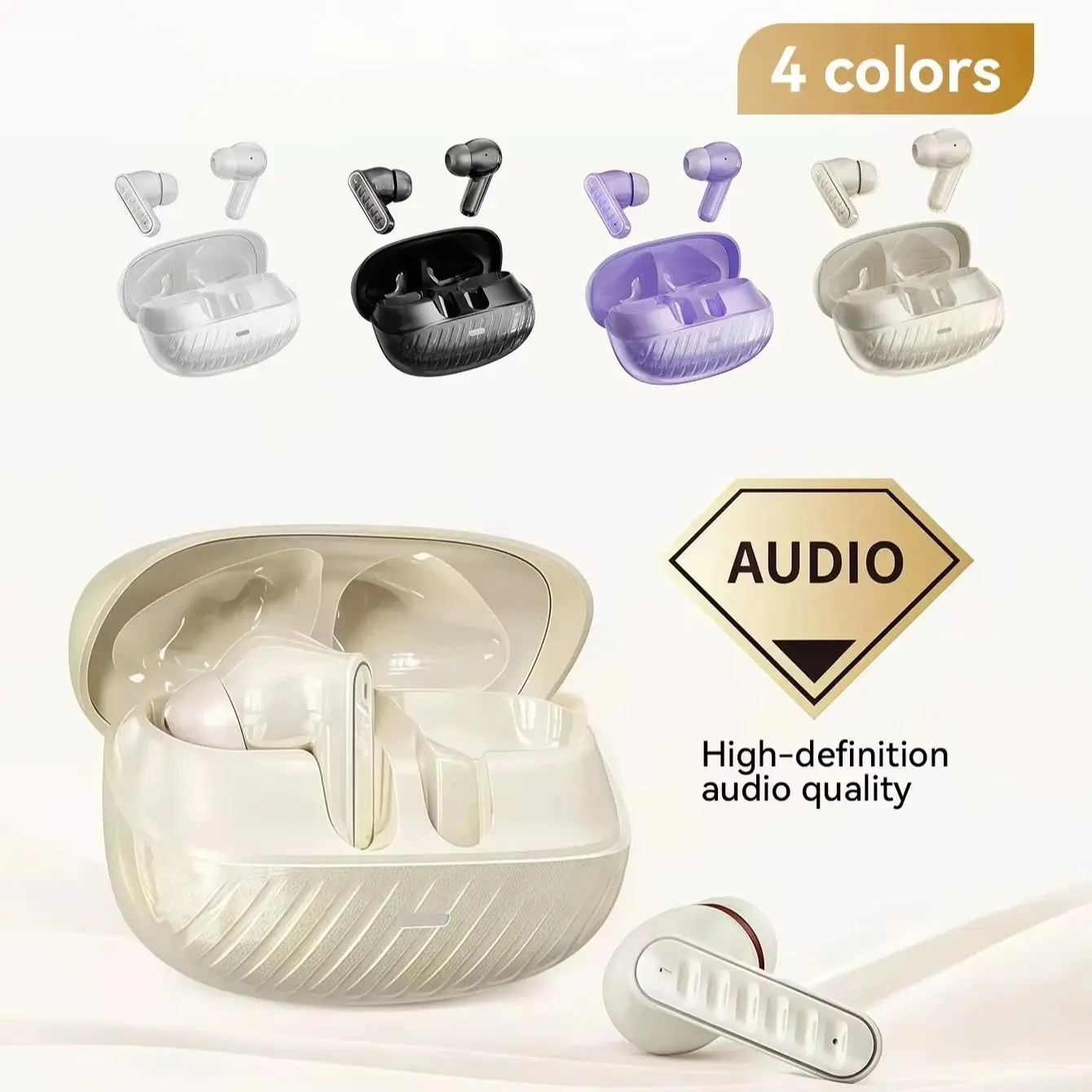 Wireless In-Ear Bluetooth Earbuds with Noise-Cancelling Mic for Sports, Music, and Gaming