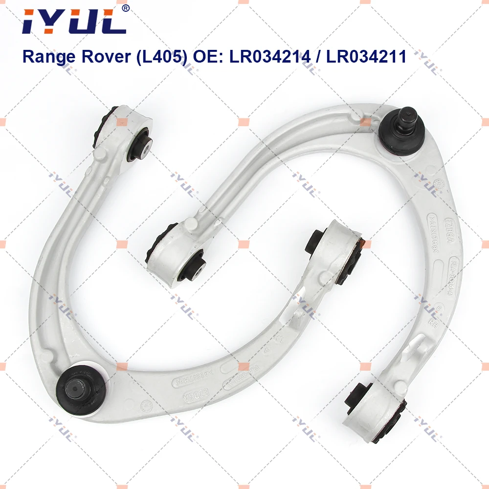 

IYUL Pair Front Upper Suspension Control Arm U-Type For Land Range Rover L405 Hybrid LR034214 LR034211 LR113265 LR113259