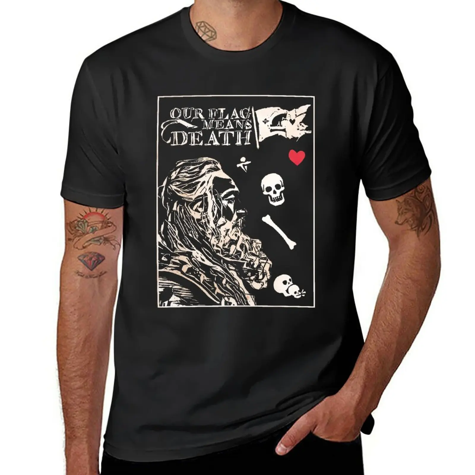 

New Our Flag Means Death, ofmd, stede bonnet, blackbeard, pirate T-Shirt tops funny t shirts for men