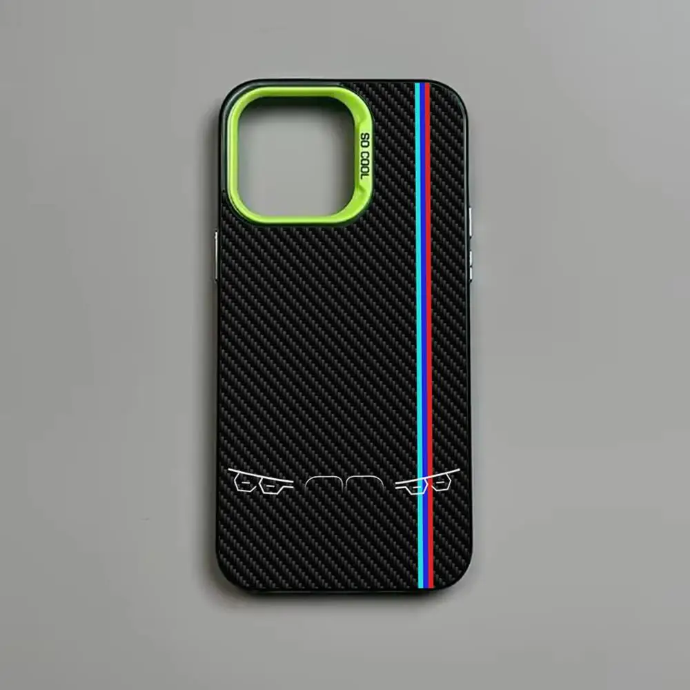 Sleek Carbon Fiber Pattern Shockproof Phone Case - Anti-Fingerprint Design