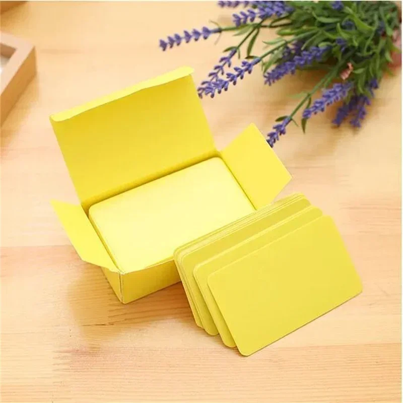 100pcs/box Kraft Paper Card Color Blank Business Card Message Thank You Cards Writing Cards Label Bookmark Learning Card 5