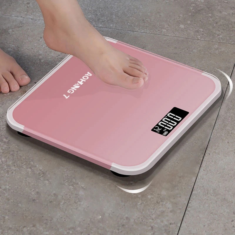 Lb/kg Digital Body Weight Scale Bathroom Scale Smart Digital Weigth  Household Electronic Weight Scale Tempered Glass - Bathroom Scales -  AliExpress