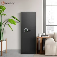 Kavey 7-8 Large Unassembled Gun Safes,Shotgun Rifle Gun Safe with Backlit Keypad,Mute Function, Removable Shelves,Handgun Pocket