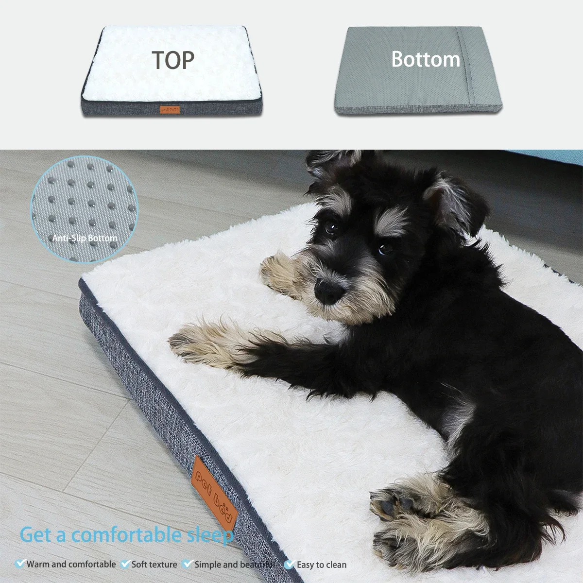 Memory Foam Pet Bed Doggie Door