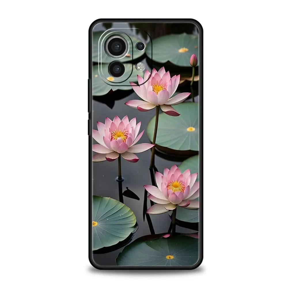 Luxury Lotus Flower Soft TPU Phone Case