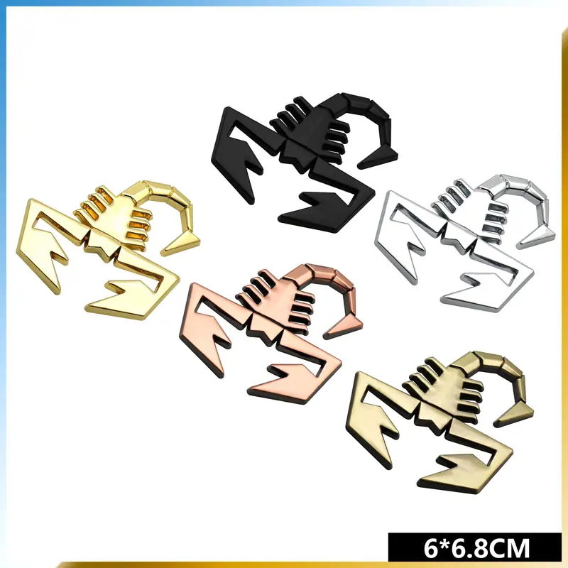 3D Metallo Multicolore Scorpione Styling Veicolo Decora Sticker Car Badge Decalcomania Accessori Per Fiat 500 Abarth 595 695 1000