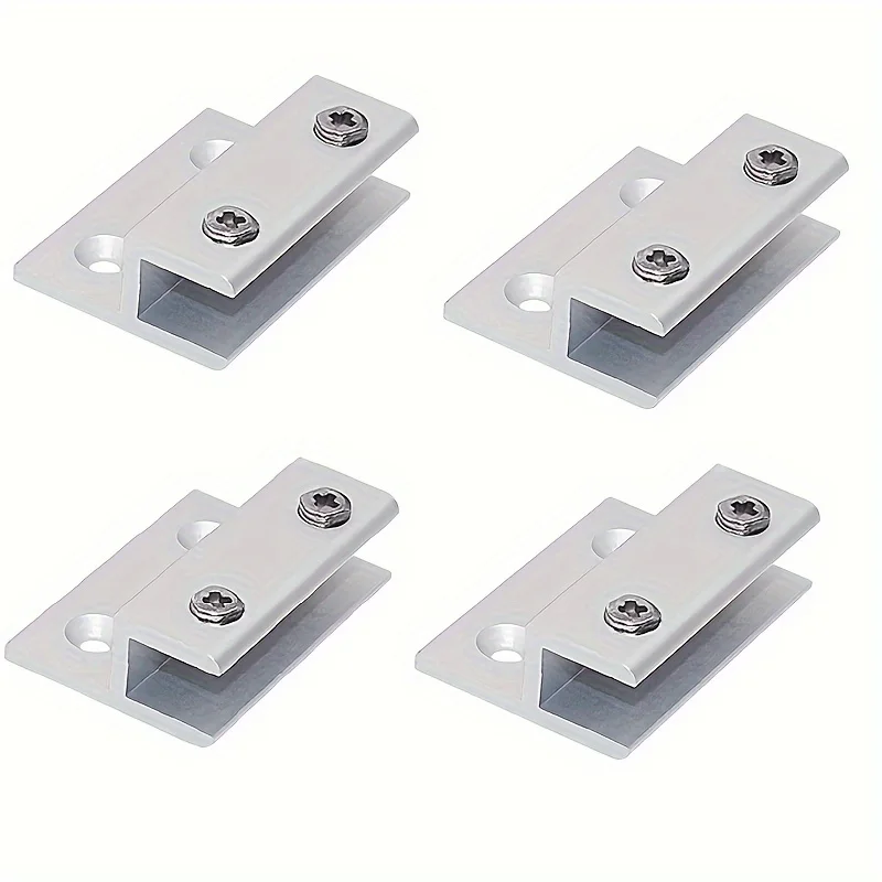 Mirror Holder 2/4Pcs h-shaped Aluminum Glass Acrylic Bathroom Wall Mounting Fastener Mirror Holder Fixing Clip Glass Clip mirror fixing kit,glass fasteners