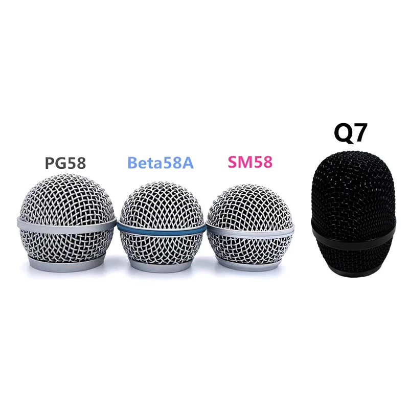 Testa Di Ricambio Per Microfono In Acciaio Per Sm58 Q7 Mesh Microfono Portatile Grill Mesh Head Adatto Per Accessori Shure Beta 58A