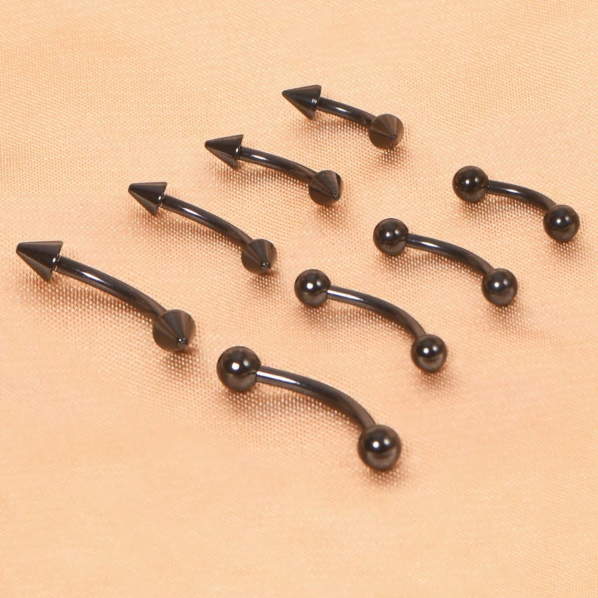 Piercing Jewelry Body Piercing Jewelry Body Jewelry Ear Piercing Jewelry Body Piercing Earrings 8Pcs/Set Eyebrow Piercing Jewelry Surgical Steel Curved Barbell Tiny Eyebrow Ring Vertical Labret Lip Ear Rook Navel Small
