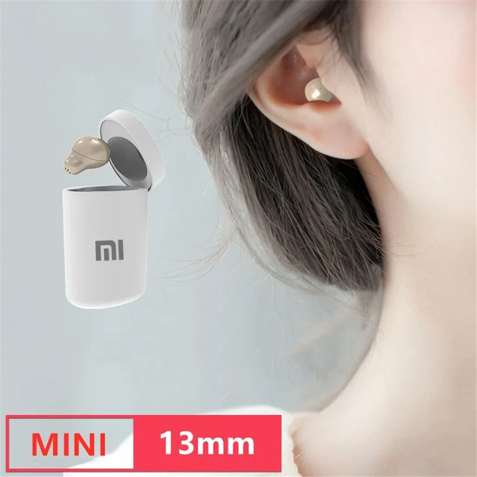 Xiaomi Invisible Bluetooth Headset Single-ear Wireless Headset TWS in-ear Sports Mini Headset Hands-free with Microphone