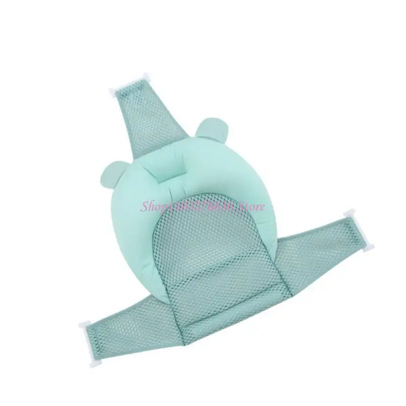 R6FD Praktische Baby-Badematte für Neugeborene, Duschbett mit dreiseitigem Schnallen-Design für Kleinkinder von 0 bis 12 Monaten – Detail 1