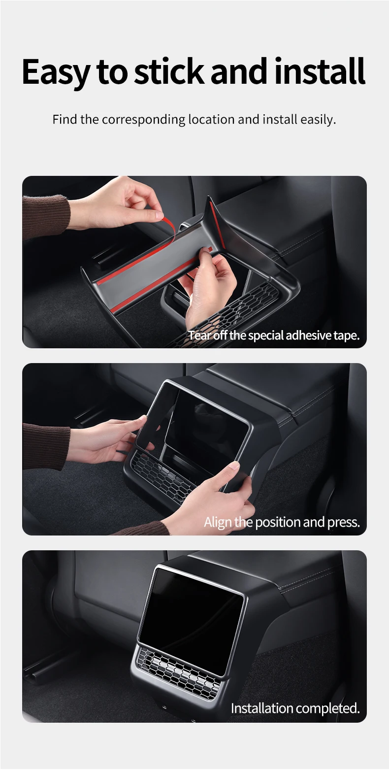 Rear Air Vent Cover For Tesla Model 3 Y Juniper highland back seat Accessories C