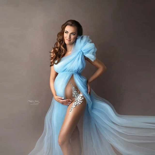 Vestidos de maternidad elegantes para sesión de fotos, vestido