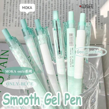 6 Pz/set Penne Gel Nere 0.5mm ST Pennino Set di Penne Kawaii per la Scrittura di Colore Fresco Cancelleria Coreana Materiale Scolastico Carino per Gli Studenti