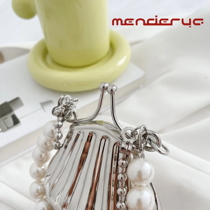 Summer New 2023 Fashion Metal Scallop Shape Change Purse Women's Shoulder Crossbody Bag Bags For Women Free Shipping Promotion