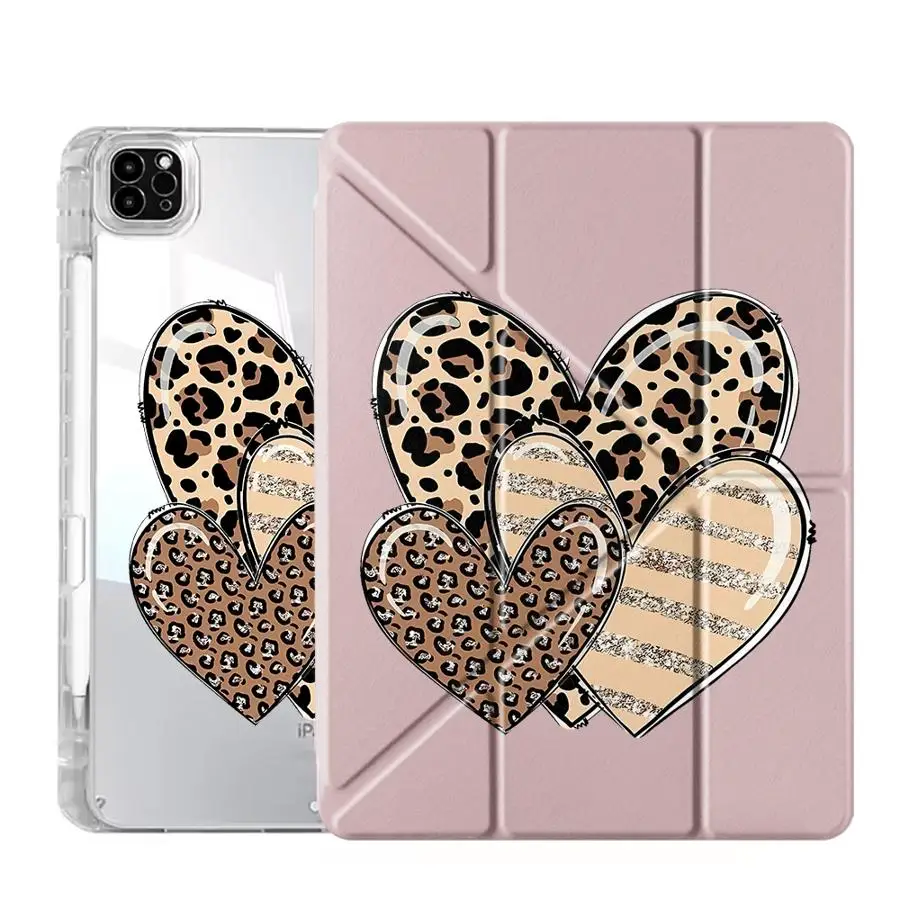 Y-Fold Hearts Tablet Case with Adjustable Holder