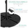 10ft Solar LED Offset Hanging Market Patio Umbrella for Backyard, Poolside, Lawn and Garden w/Easy Tilt Adjustment 5