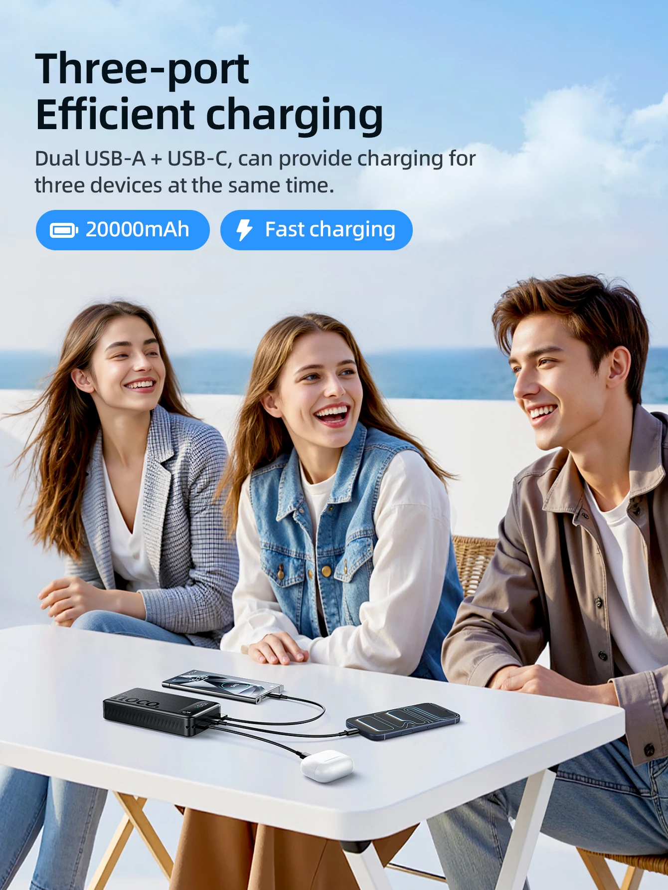 HOCO J154A 20000mAh 22.5W Fast Charging Power Bank