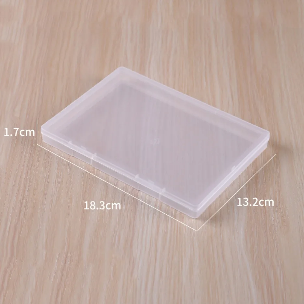 Desktop Storage Box Stationery Storage Box Storage Drawer Boxes Container Case Rectangular Plastic Clear Storage Box Durable Flat Transparent PP 4 Sizes Jewelry Container Case