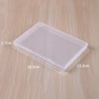 Container Case Rectangular Plastic Clear Storage Box Durable Flat Transparent PP 4 Sizes Jewelry Container Case 2