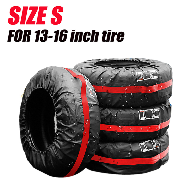 Universal Car Spare Tire Covers Case Tires Storage Bags Auto Wheel Tires Storage Bags Vehicle Tyre Waterproof Polyester Bag