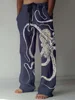 Summer Stylish And Comfortable Everyday Beach Pants Octopus Pattern 3D Printed Casual Plus Size Men's Casual Pants 1