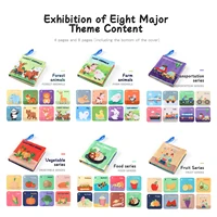 Soft Baby Books toys Montessori 3D Touch Feel High Contrast Cloth Book Sensory Early Learning games for kids Educational toys 6