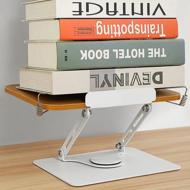 Reading Stand Desktop Multi-functional Lifting Support Frame Reading Adult Artifact Student Rotating Wooden Book Holder