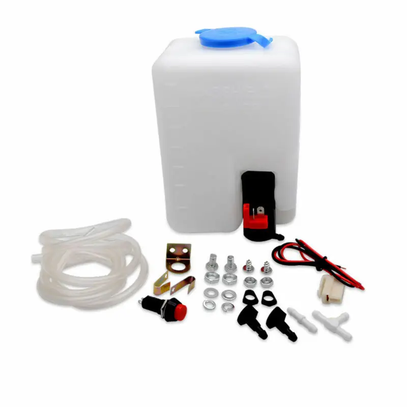 Universal Windshield Washer Bottle Kit Washer Tank Pump Bottle Kit WIth