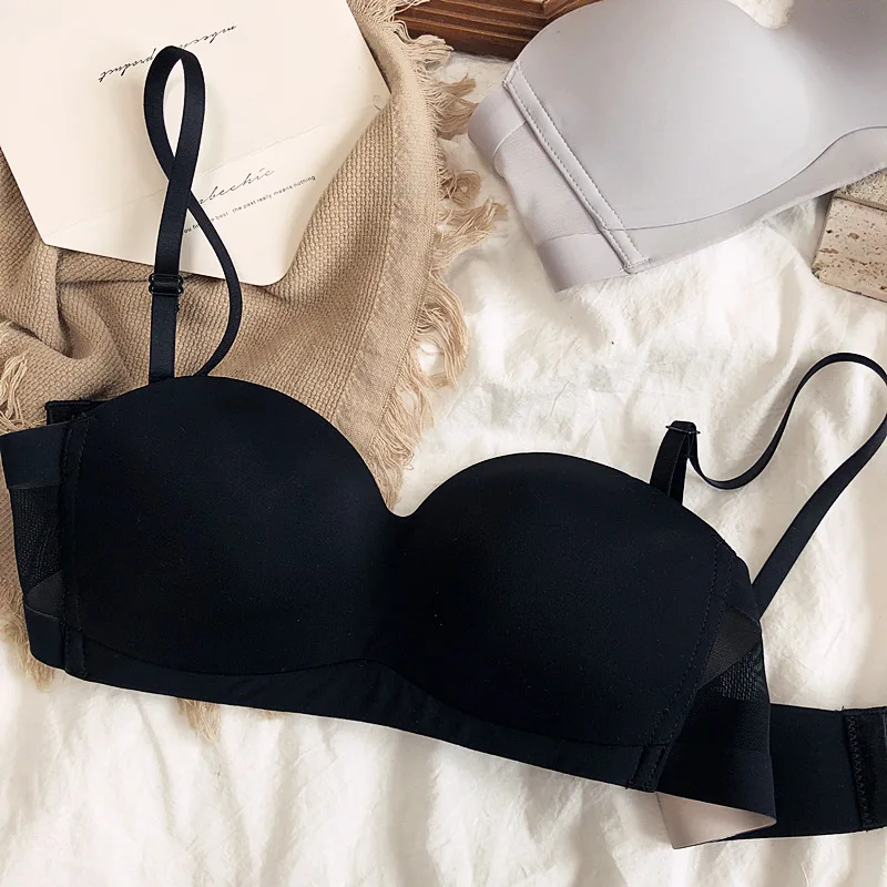 Only A Bra, Half Cup Seamless Push Up Women Comfortable Intimate,Non-Slip  Strapless New Pure Color Brassiere, Everyday Lingerie - AliExpress