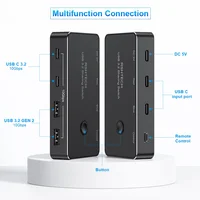 RSHTECH KVM USB C Switch with Controller 2 Computers Share 4 10Gbps USB 3.2 Gen 2 USB Switcher Selector for PC Laptop Keyboard - Image 5