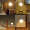 LED Night Light With Motion Sensor EU US Plug Lamps Wall Night Lamp Dimmable Bedroom Toilet Hallway Kitchen Kids Night Lights 6