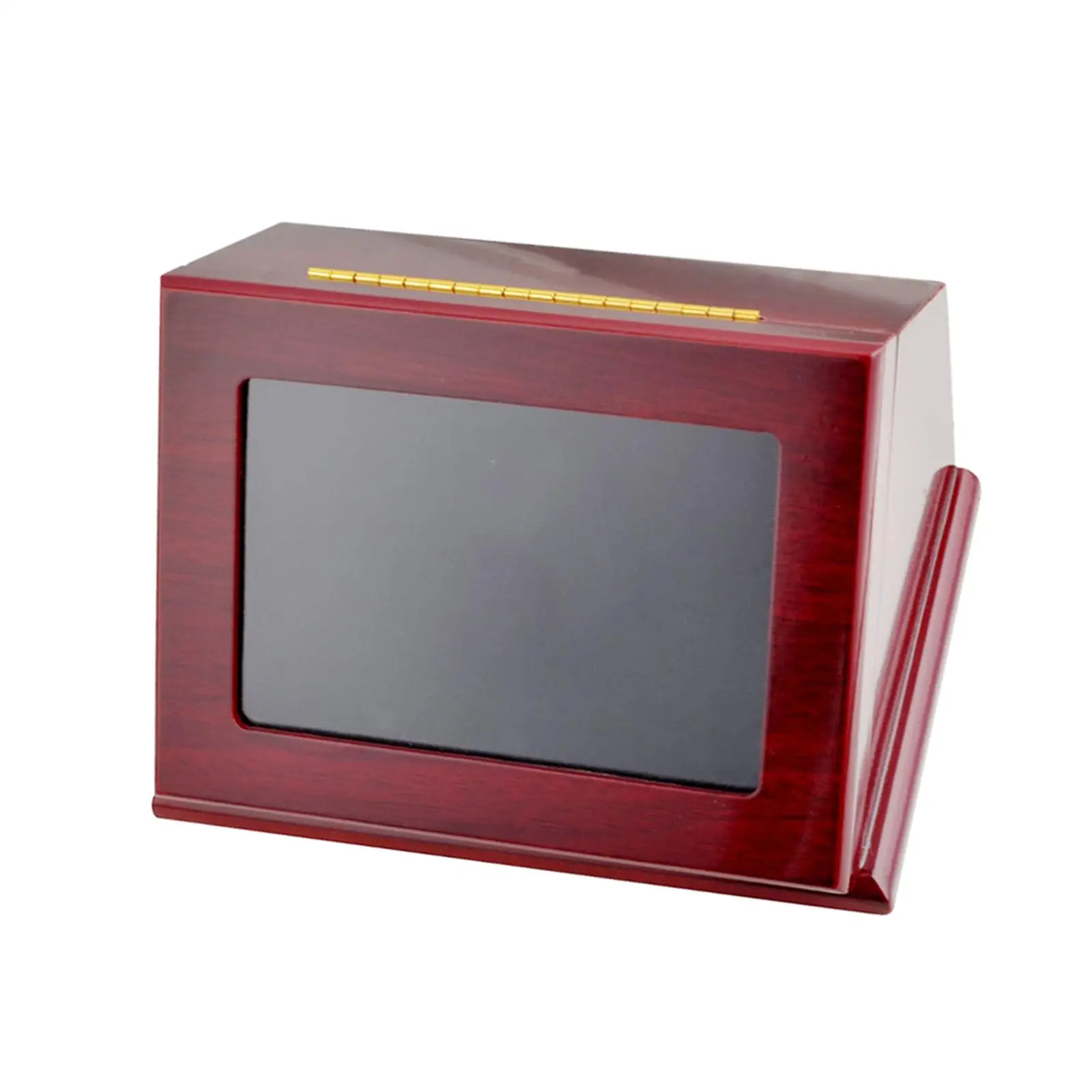Golf Ball Display Case Trapezoidal Gift Wood Clear Window Protection Single Hole Collection Golf Ball Organizer