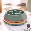 Pet Cat Dog Slow Food Bowl Fat Help Healthy Round Anti-choking Thickened and Non-slip Multiple Colors Shapes Dog Accessories 2