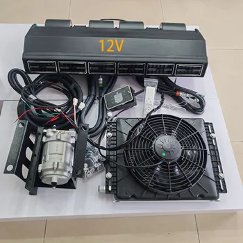 Dashboard lower split electric Dc 12V 24v air conditioner 12v car truck air conditioner