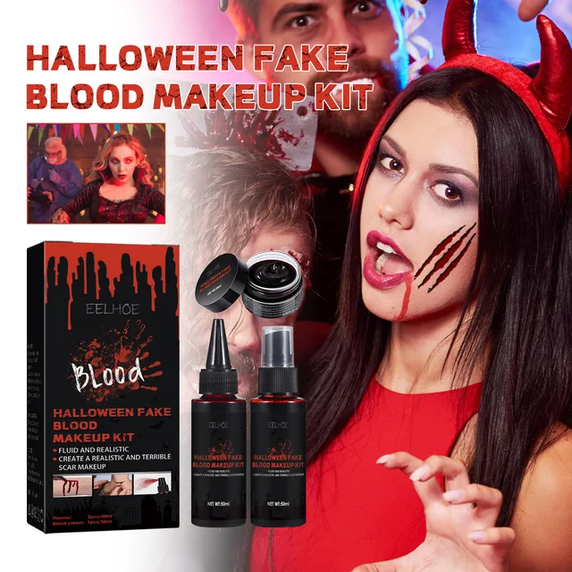 FIESTAS GUIRCA Bote De Sangre Falsa 475 Ml | Maquillaje Rojo Intenso Para Halloween | Efectos Realistas | Ideal Para Disfraces Y Decoración De Terror