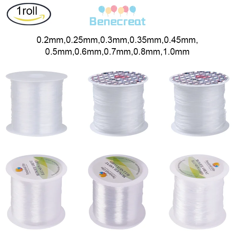 

5-130m Crystal Clear Nylon Thread Fishing Line Wire for DIY Beads Craft Jewelry Bracelet Earrings Making 0.2-0.6mm