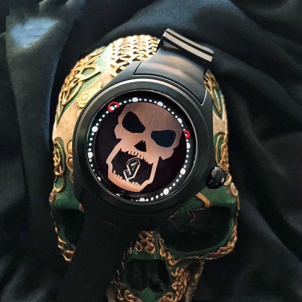 

Luxury Automatic Watch Skeleton Watches Men 46mm Bubble Glass Punk Mechanical Wristwatches Skull Ball Dial Clocks KAFYASE 2023